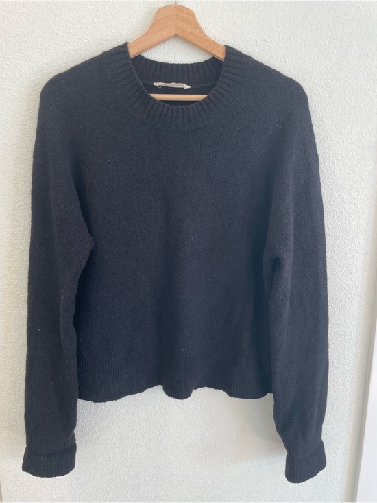 Everlane Sweaters - Everlane black cotton alpaca wool knit sweater medium